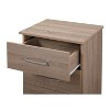 HomeStock Sandle Wood Nightstand 24x18x16 Compact Bedside Table with Warm Finish, Modern Style and Storage for Bedroom Essentials - 4 of 4