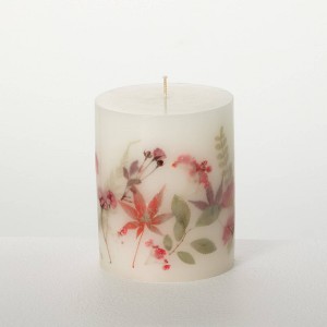 Vance Kitira 4" Infused Blooming Blush Pillar Candle - 1 of 4