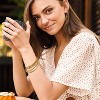 2pcs Gold Chain Link Bracelet, Stainless Steel Crystal Friendship Bracelets Bangle,Watch Band Chains Wristband - 3 of 4