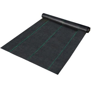 VEVOR Weed Control Fabric 6ft x 300ft - Geo Textile Fabric Heavy Duty - Woven Ground Cover for Commercial Greenhouse, Yard, Black - 1 of 4