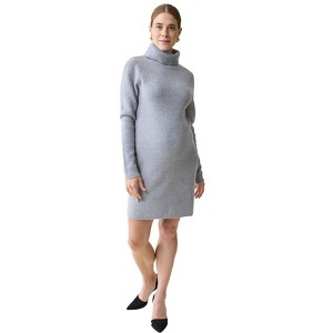 Ingrid & Isabel Maternity Turtle Neck Sweater Dress - 1 of 4