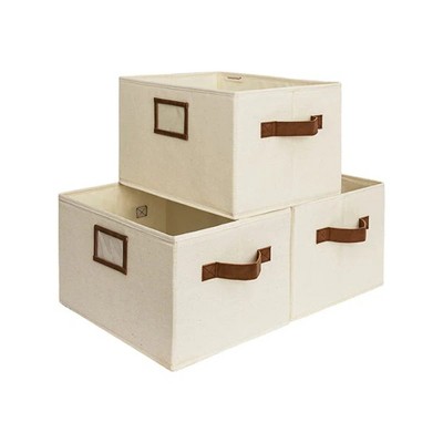 Apex Vanguards 3-Piece Ivory White Canvas Closet Storage