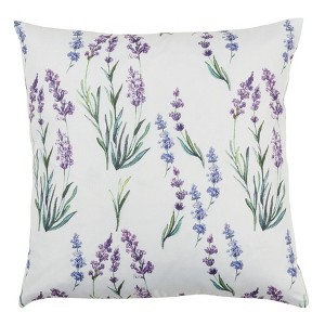 Saro Lifestyle Lavender  Decorative Pillow Cover, Lavender, 18" - 1 of 3
