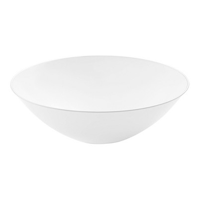 Smarty Had A Party 16 oz. White w/ Silver Rim Organic Plastic Soup Bowls - 120 Bowls