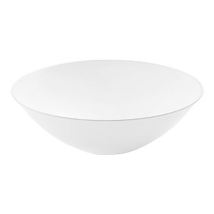 Smarty Had A Party 16 oz. White w/ Silver Rim Organic Plastic Soup Bowls - 120 Bowls - 1 of 4