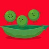 Women's Design By Humans Cute jumping peas in pod cartoon illustration By thefrogfactory Racerback Tank Top - 2 of 3