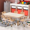 Kids Table and 6 Chair Set with Storage Box – Height Adjustable Toddler Activity Table and Chairs for Ages 2-10, Graffiti Desktop, Non-Slip Legs - 4 of 4