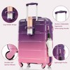 LOVMOR Front Opening 20-Inch Carry-On Luggage with Expandable Travel Bag Set, ABS Hard Shell Two-piece suitcase set with USB Port , Cup Holder - 2 of 4