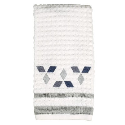 Diamond Border Terry Hand Towel Black/White - Threshold™