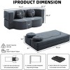 VASIP 2-in-1 Convertible Modular Sofa Bed with Memory Foam, Space-Saving Sofa Bed for Living Room,Bedroom,Apartment,No Assembly Required - 4 of 4