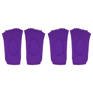 Unique Bargains Women's Non-Slip Yoga Pilates Barre Ballet Five Toe Socks with Grips - 1 of 4