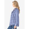 Woman Within Plus Size Pintucked Flannel Shirt - 4 of 4