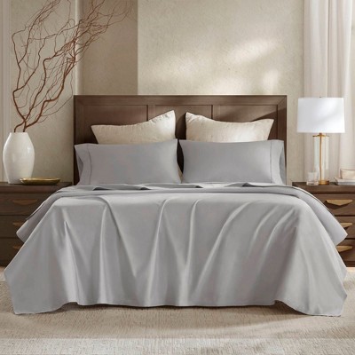 NicBex 4 Pieces Queen/King Pure Cotton Sateen Flat Sheet Set Bedding Set,OEKO-TEX Certified,Machine Washable