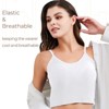 Falorda Women's Shelf Bra Camisole Tops Adjustable Spaghetti Strap Sequined Crop Top Sexy Slim-Fit Cami Double Lined Built in Bra for Party - 4 of 4