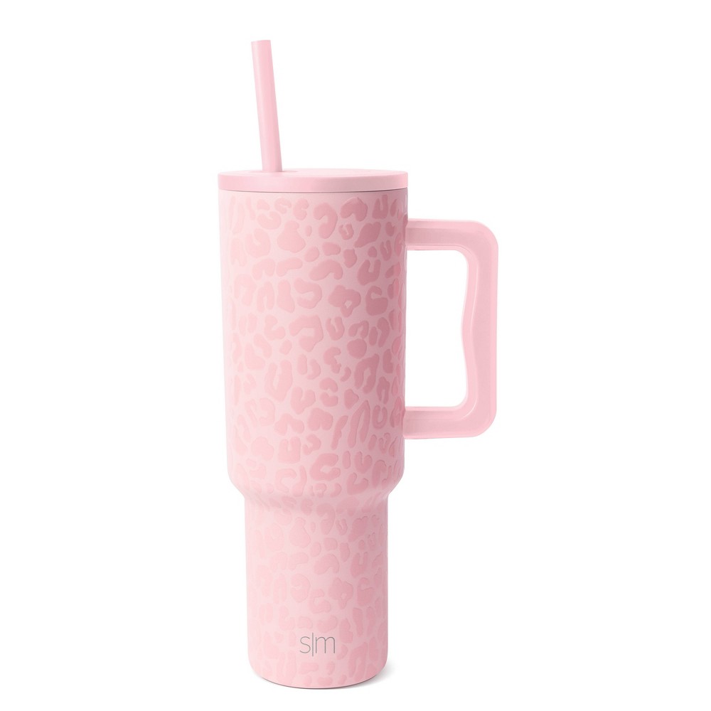 Photos - Glass Simple Modern Trek 40oz Stainless Steel Leopard Lidded Tumbler Pink