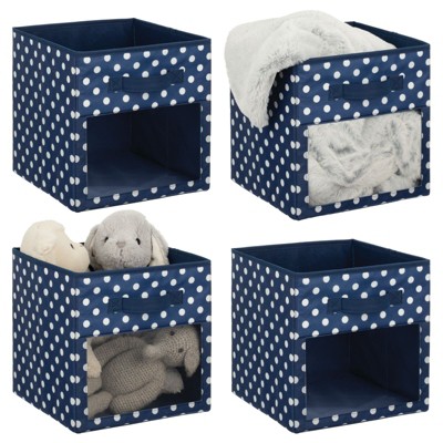 mDesign Fabric Baby Nursery Storage Cube with Front Window