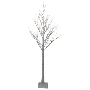 Northlight LED Lighted Christmas Birch Twig Tree Outdoor Decoration - 6' - Warm White Lights - 1 of 4