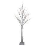 Northlight 6' Lighted Christmas White Birch Twig Tree Outdoor Decoration - Warm White LED Lights