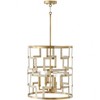 Capital Lighting Hala 4 - Light Chandelier in  Bleached Natural Jute/Patinaed Brass - 4 of 4