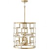 Capital Lighting Hala 4 - Light Chandelier in  Bleached Natural Jute/Patinaed Brass - image 3 of 3