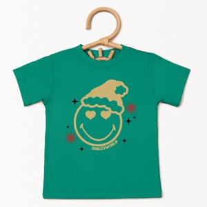 SmileyWorld Christmas Heart Eyes - Toddler Short Sleeve Graphic T-Shirt - 1 of 3