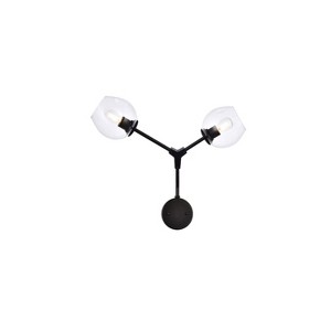 Elegant Lighting Cavoli 2 lights black wall sconce - 1 of 4