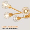 BAOURE Modern Crystal Chandeliers 28", 9 Lights Chrome Chandelier for Living Room Bedroom, Kitchen Light Fixtures,Dining Room Chandelier Over Table - 3 of 4