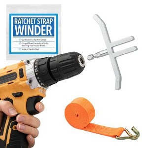 Impresa Ratchet Strap Winder for Drill - Fits Impact Drivers & Most Drill Accessories - for Up to 4 Inch Ratchet Straps - 1 of 4