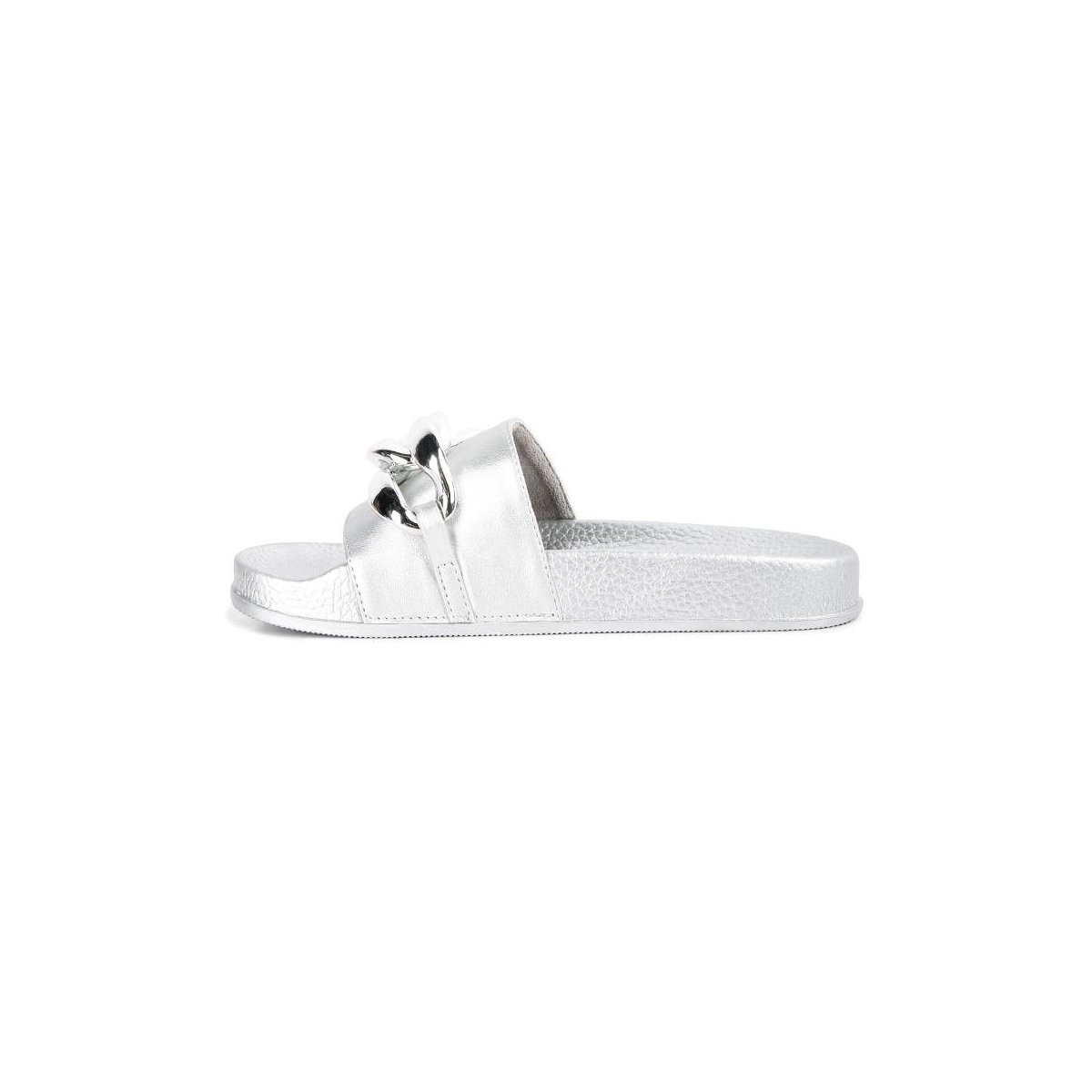Обувь London Rag Womens Ishtar Metallic Chain Metal Slid Flats 6 — фото 6