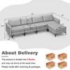 Costway Modular 4 Seat Convertible Sofa  w/ Reversible Chaise & 2 USB Ports - 3 of 4