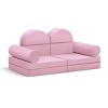 INFURNIC Sofas 10 Pieces Modular Kids Play Sofa Versatile Convertible Design for Playroom Bedroom Fun, Pink, 56"*28"*26" - 4 of 4