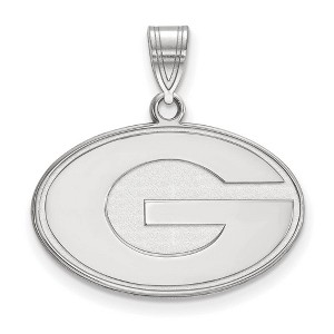 Black Bow Jewelry 10k White Gold Georgia Bulldogs NCAA Medium Pendant - 1 of 3