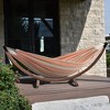 Vivere 8 ft Double Sunbrella Hammock with Solid Pine Arc Stand in Cameo (FSC Certified) - 2 of 4