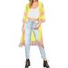 LA LEELA Women's Summer Vacation Holiday Wear Beach Basic Beachwear Duster Cardigan Button Shirt 2X-3X Corn_AC17 - image 4 of 4