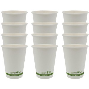 Planet+ 12 oz Compostable Hot Cup PLA Lined SFI Paper - 12 ct - 1 of 3