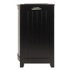 Oceanstar Mahogany Finished Bowed Front Laundry Wood Hamper with Interior Bag - 3 of 4