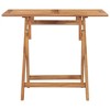 vidaXL Folding Patio Dining Table 35.4 inches x23.6 inches x29.5 inches  Solid Teak Wood - 2 of 4
