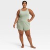 Women's Ribbed Tank Top and Shorts Pajama Set - Auden™ - 3 of 3
