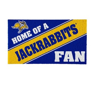 Evergreen Home of a Fan South Dakota State University 28" x 16" Woven PVC Indoor Outdoor Doormat - 1 of 4