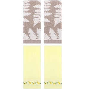 REGALWOVEN 4 Pcs Soft Absorbent Decorative Hand Towels for Bathroom Kitchen 13 x 29 Inch - 1 of 4