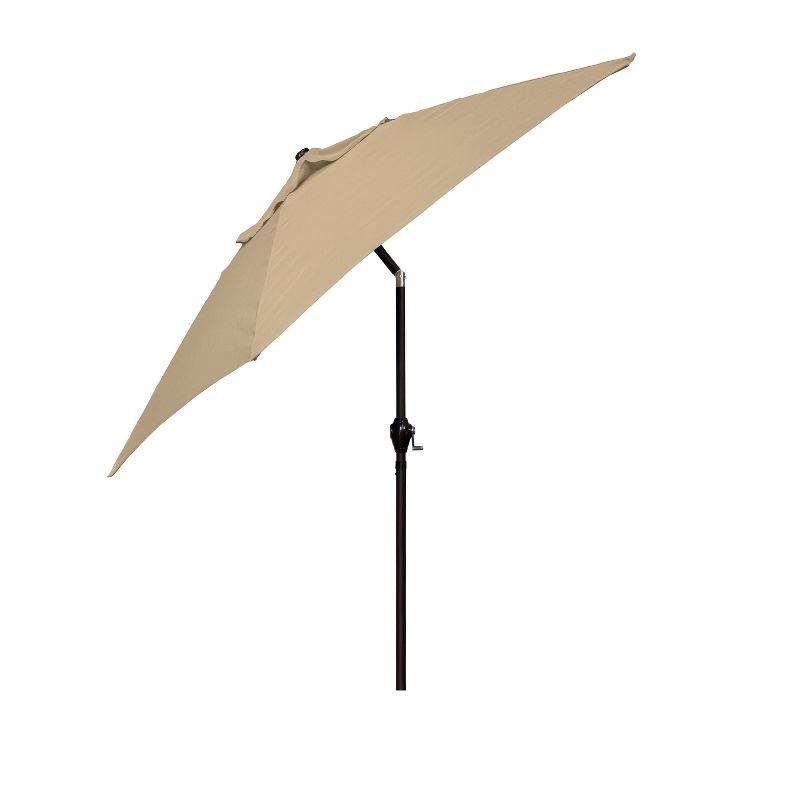 9&#39; x 9&#39; Aluminum Market Patio Umbrella with Crank Lift and Push Button Tilt Antique Beige - Astella, 3 of 8