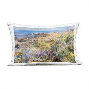 Stupell Industries Sea of Wildflowers Coast Outdoor Decorative Throw Pillow, 14 x 20 - 1 of 3