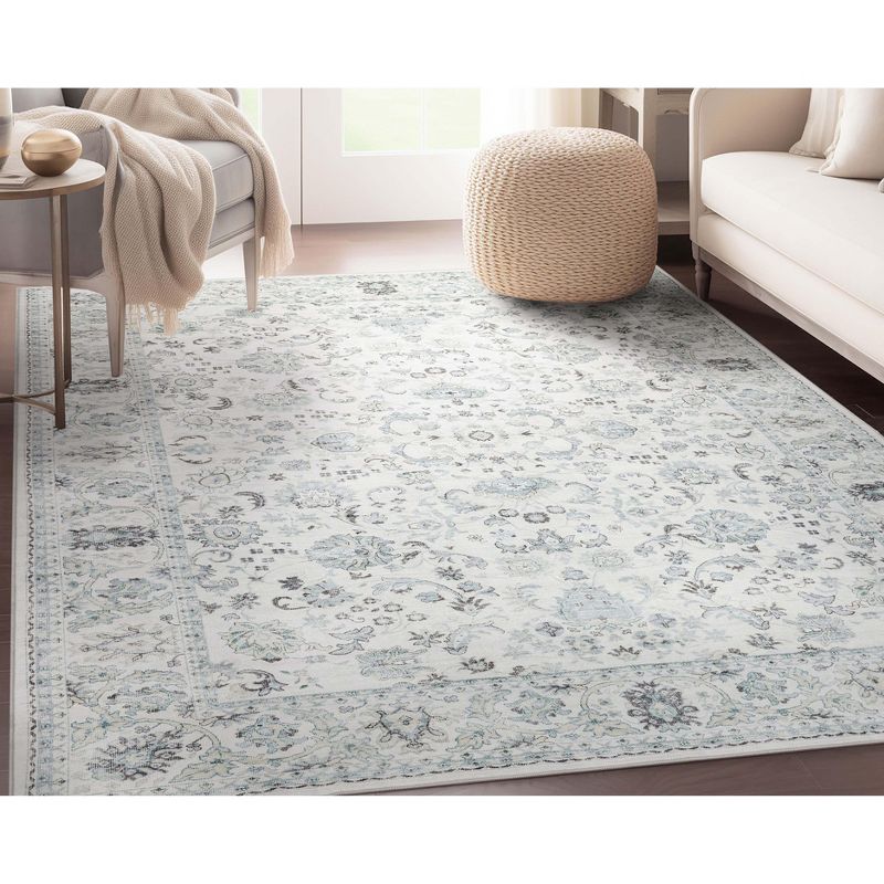 Well Woven Elle Basics Silk Ivory  Modern Vintage Rug for Hallways, Entryways & Kitchens - Easy to Clean & Durable, 2 of 7
