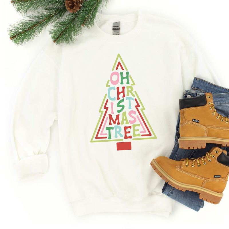 The Juniper Shop Oh Christmas Tree Colorful Youth Graphic Sweatshirt, 2 of 3