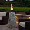 Costway 48'' Outdoor Propane Fire Bowl Column W/ Lava Rocks & PVC Cover 30,000 BTU - 3 of 4