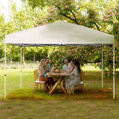 12 ft. x 12 ft. White Steel Frame Polyester Canopy Tent