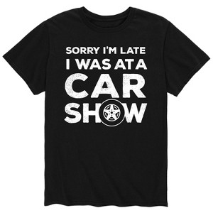 Men's - Instant Message - Sorry Im Late Car Show Short Sleeve Graphic T-Shirt - 1 of 4
