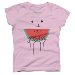 Girl's Design By Humans Summer smile By radiomode T-Shirt - 1 of 3