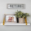 Pavilion Gift Company - Retire - 10" x 3" Wood Framed Glass Plaque - Wall Sign Panels - 2 of 4