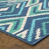Oriental Weavers Meridian 2209B Navy/ Green Indoor/Outdoor Area Rug - 3'7" x 5'6" - 3 of 4
